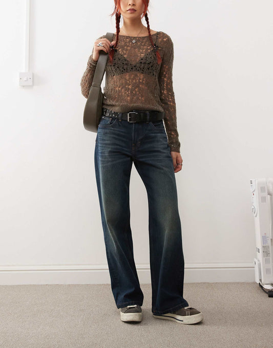 Missy Low Rise Loose Baggy Clean Fit Jeans