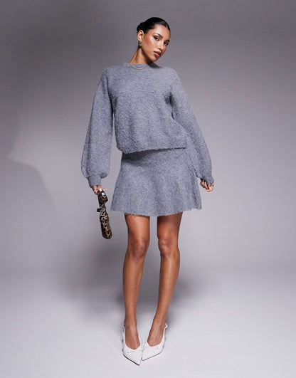 Fluffy Balloon Sleeve Jumper Co-Ord