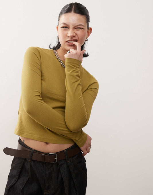 Long Sleeve Fitted T-Shirt