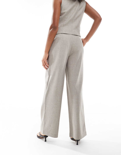 Wide Leg Tailored Trousers Co-Ord