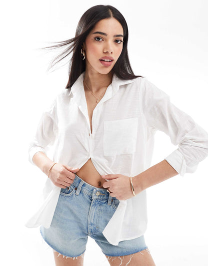 Loose Fit Textured Shirt