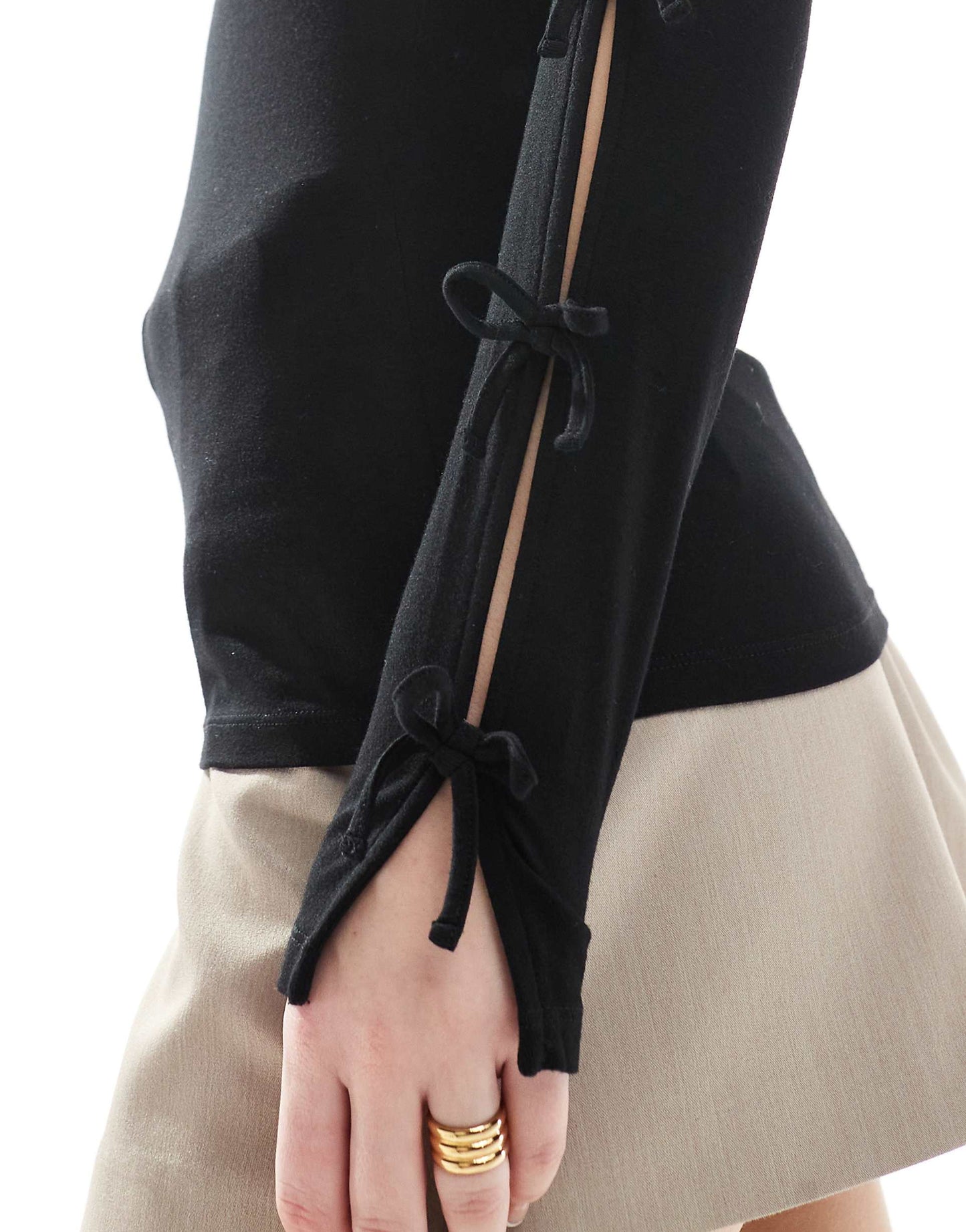 Bow Detail Long Sleeve Top