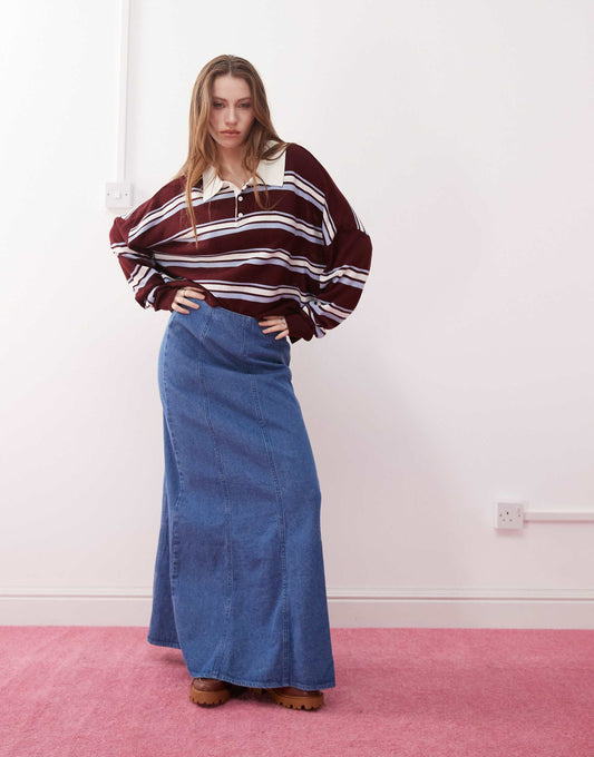 Denim Maxi Skirt