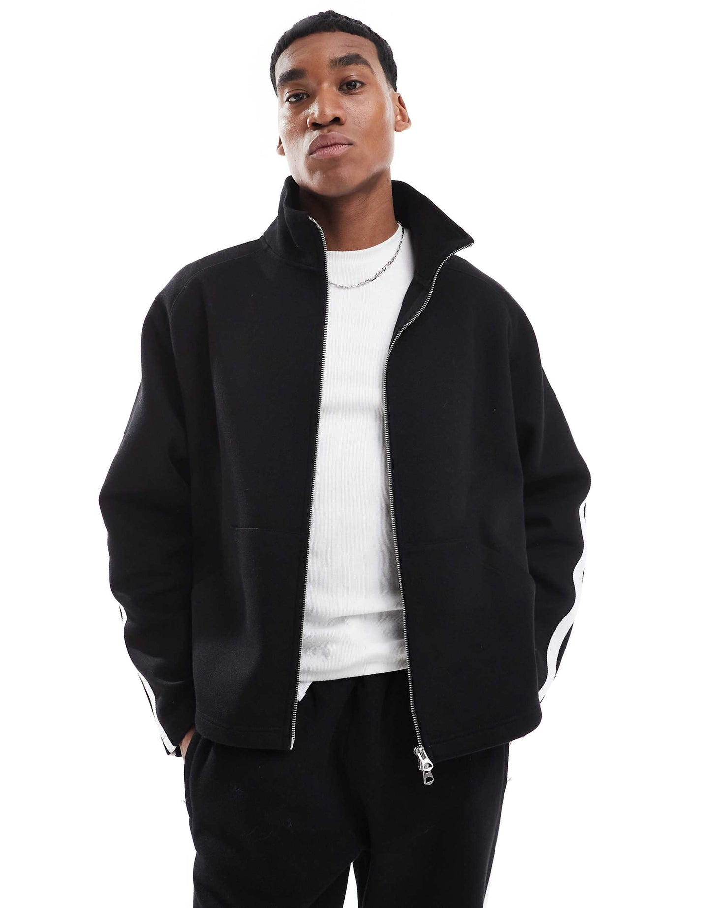 Co-Ord Zip Jacket With Side Stripe