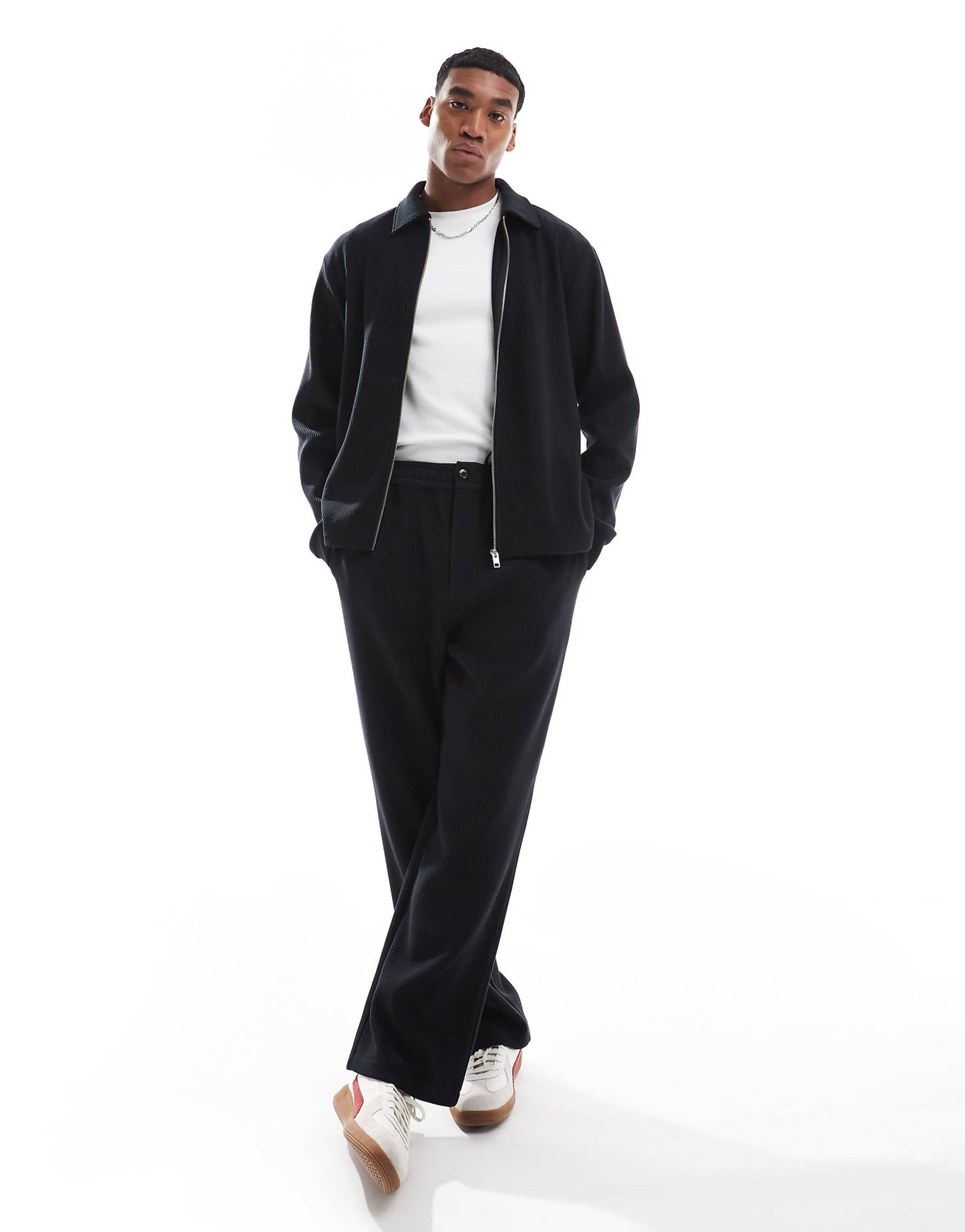 Co-Ord Ribbed Zip Shacket