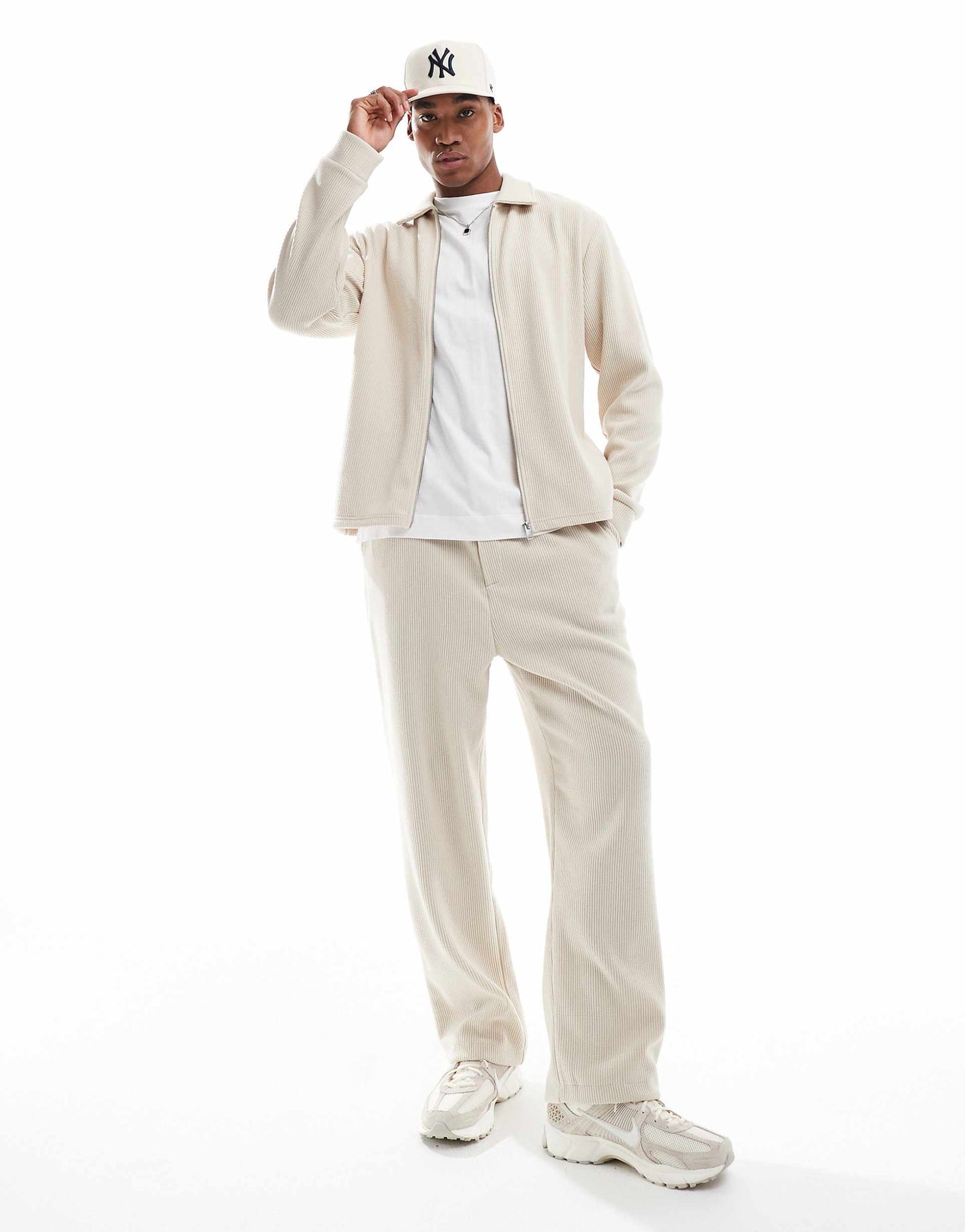 Co-Ord Ribbed Zip Shacket