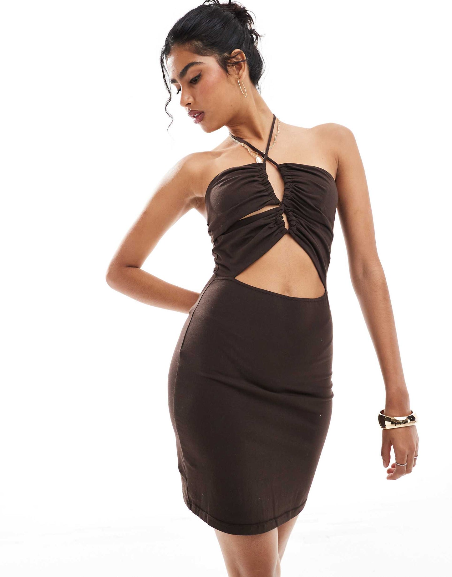 Open Back Detail Mini Dress