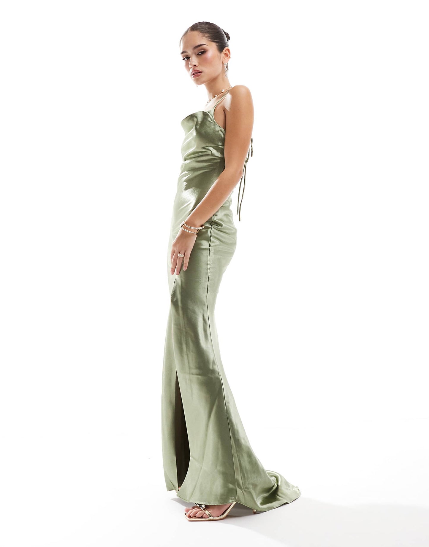Cowl-Neck Slip Maxi Dress