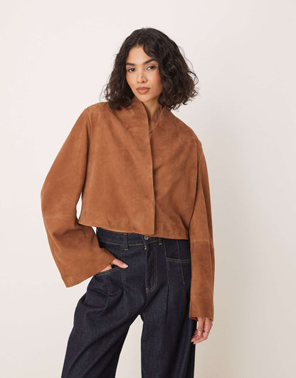 Suede Cropped Blazer