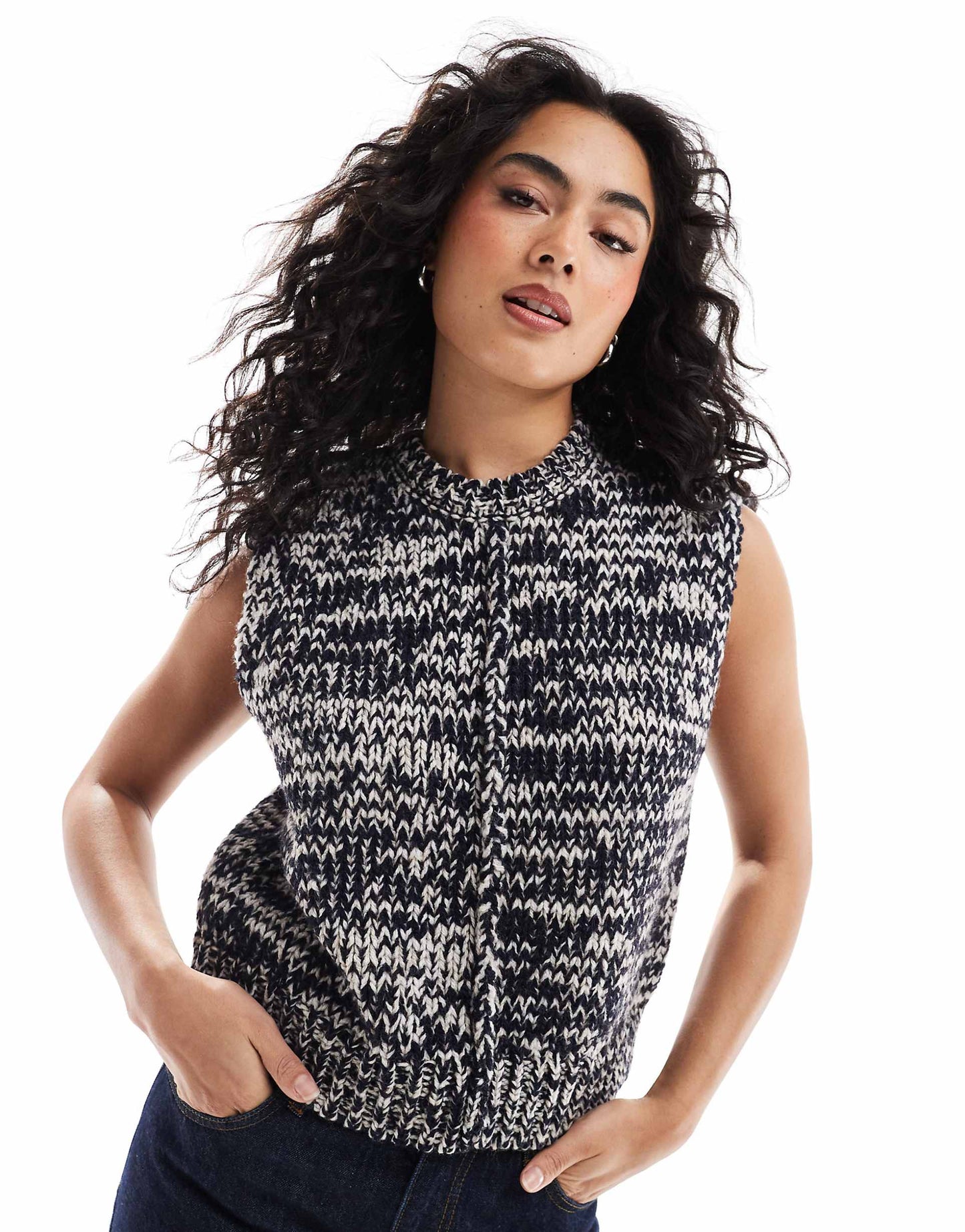 Knitted Crew Neck Tank
