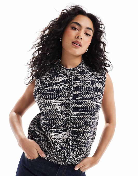 Knitted Crew Neck Tank
