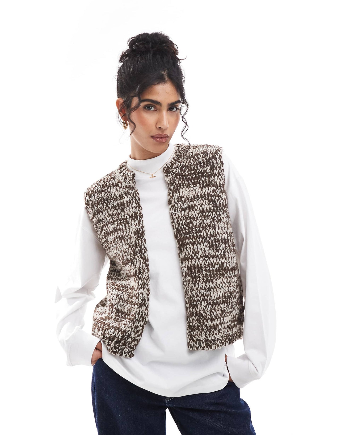 Twist Yarn Knitted Waistcoat