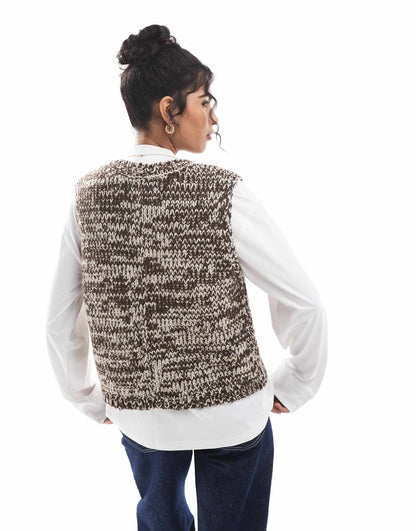 Twist Yarn Knitted Waistcoat