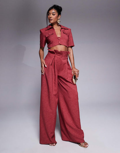 Co-Ord Short Sleeve Cropped Shirt