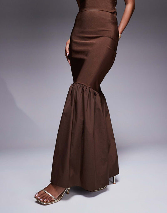 Co-Ord Bandage Scoop Detail Halter Neck Top And Maxi Skirt