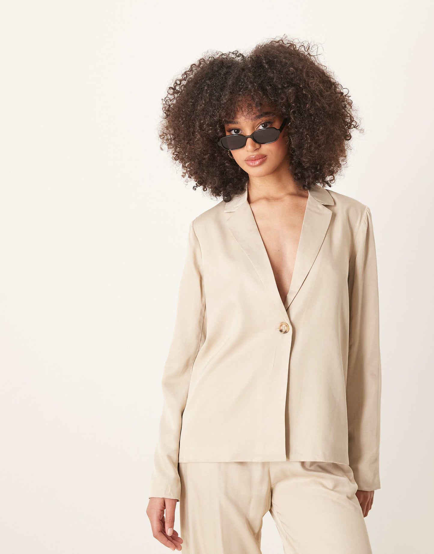 Oversized Button Front Blazer Co-Ord