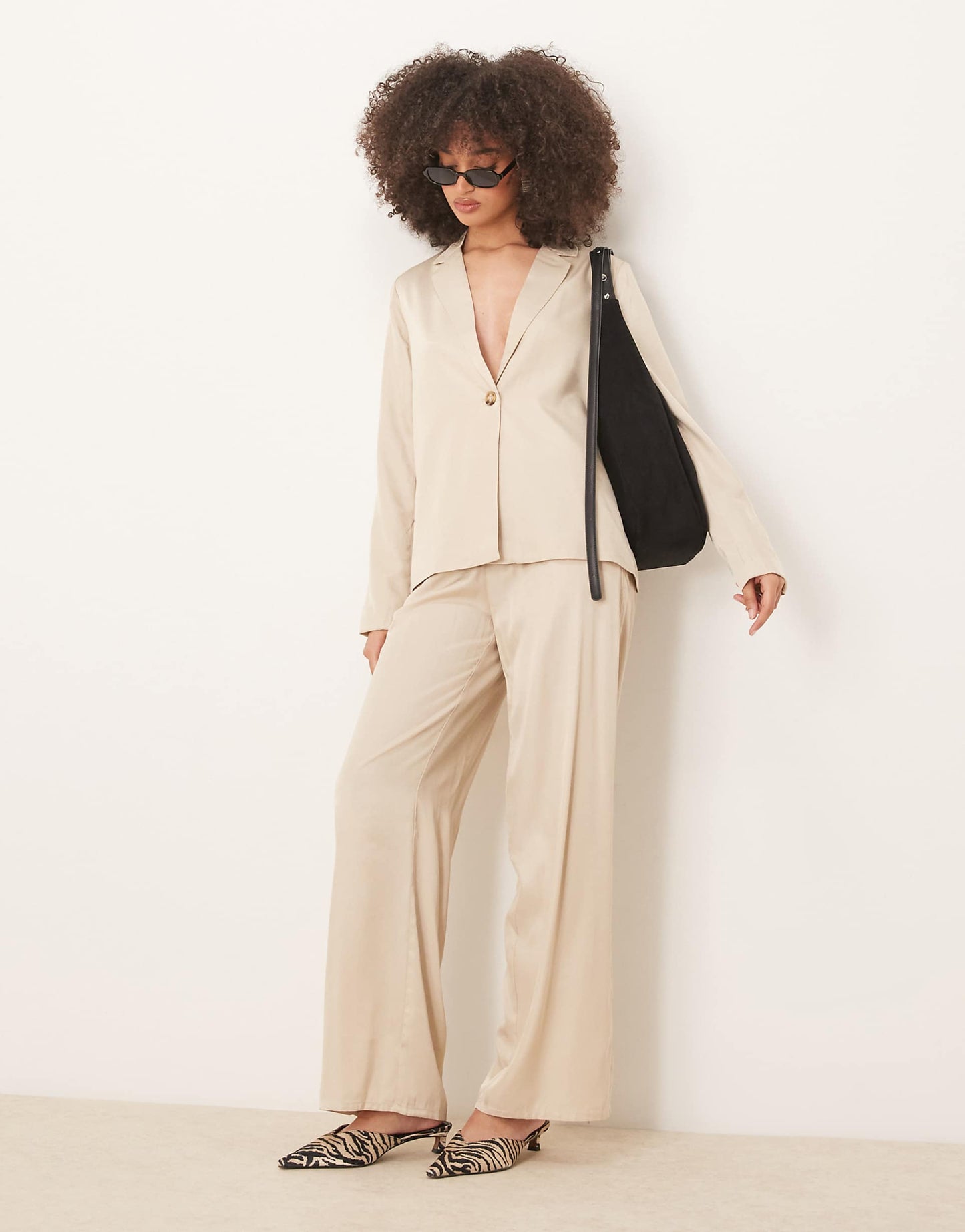 Wide Leg Tie Waist Trouser Co-Ord