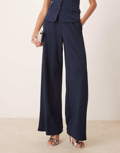 Structured Jersey Wide Leg Trouser Co-Ord