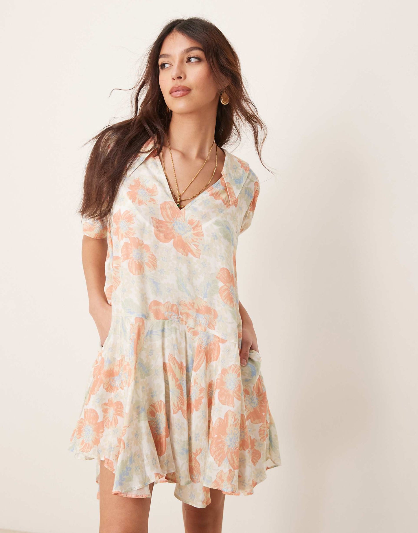 Sugar Crush Floral Print Floaty Mini Dress