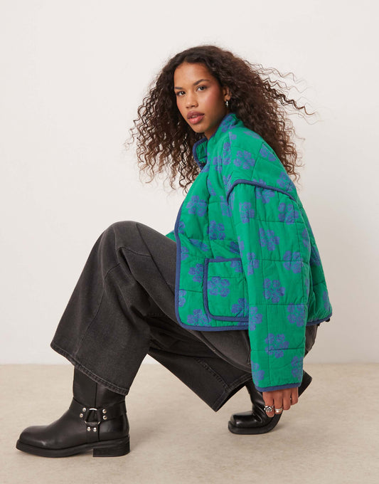 Chloe Floral Print Padded Jacket