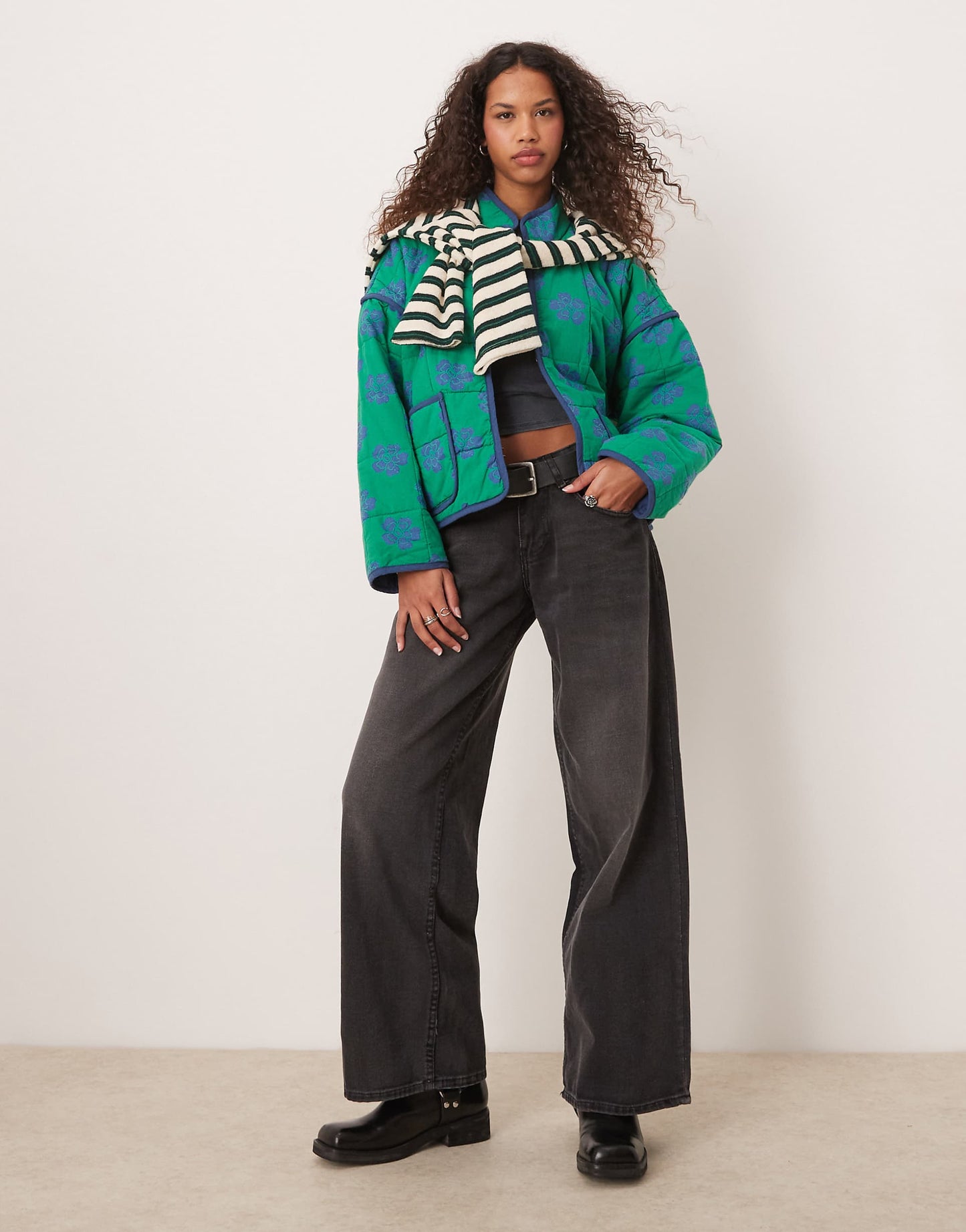 Chloe Floral Print Padded Jacket