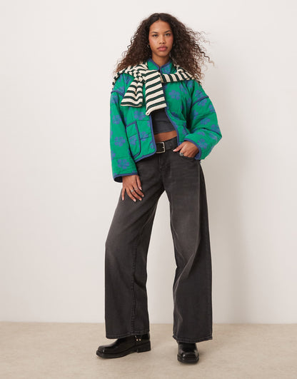 Chloe Floral Print Padded Jacket