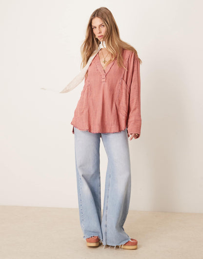 Relaxed Oversized Striped Shirt