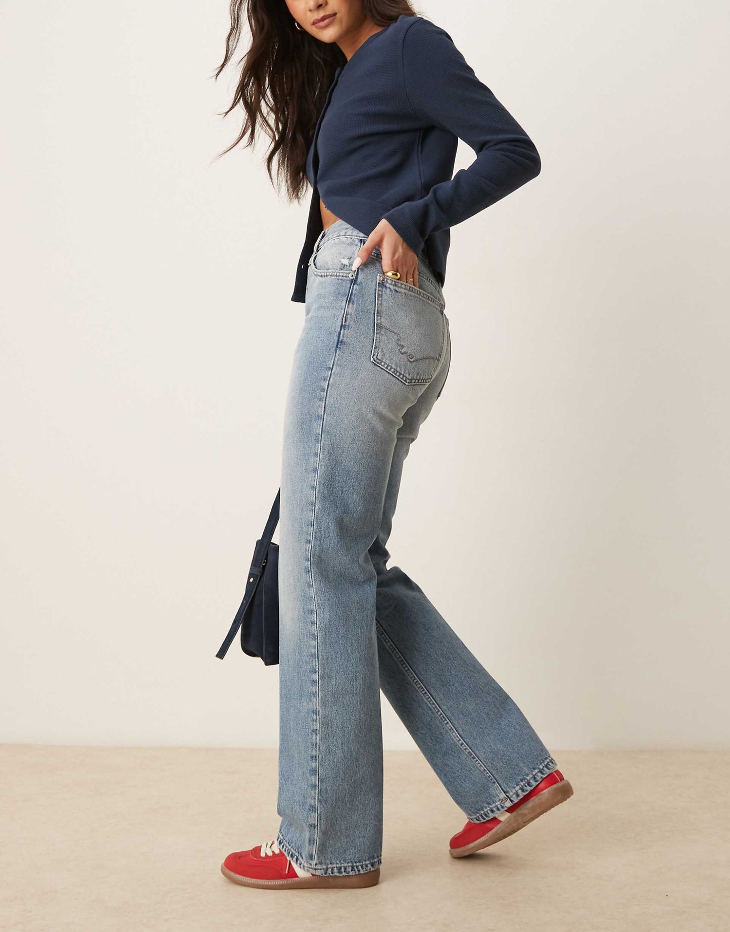 Holly Bootcut Distressed Knee Jeans