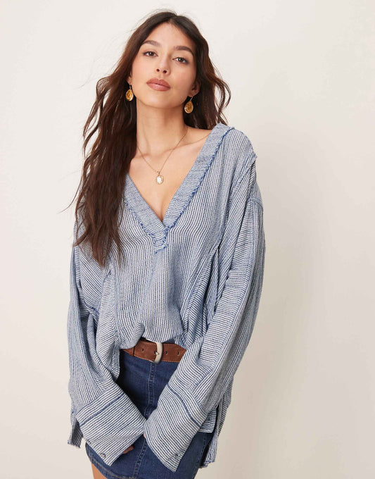 Relaxed Oversized Striped Shirt