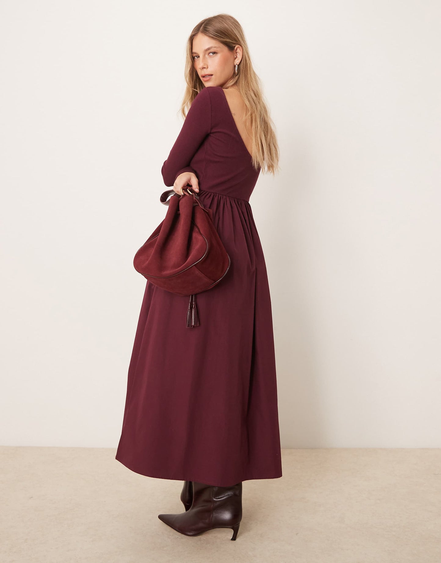 Penni Boat Neck Midi Dress