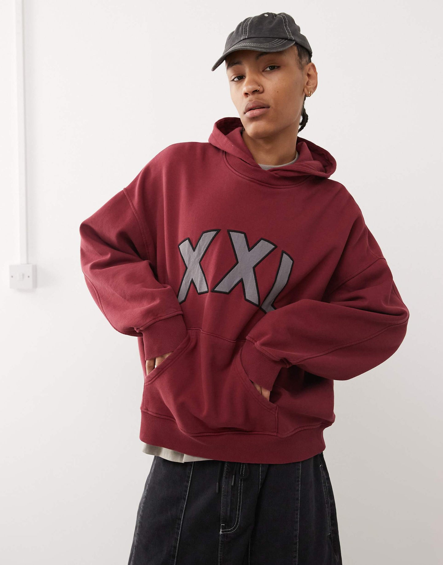 Oversized Embroidered Xxl Hoodie