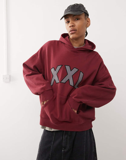 Oversized Embroidered Xxl Hoodie