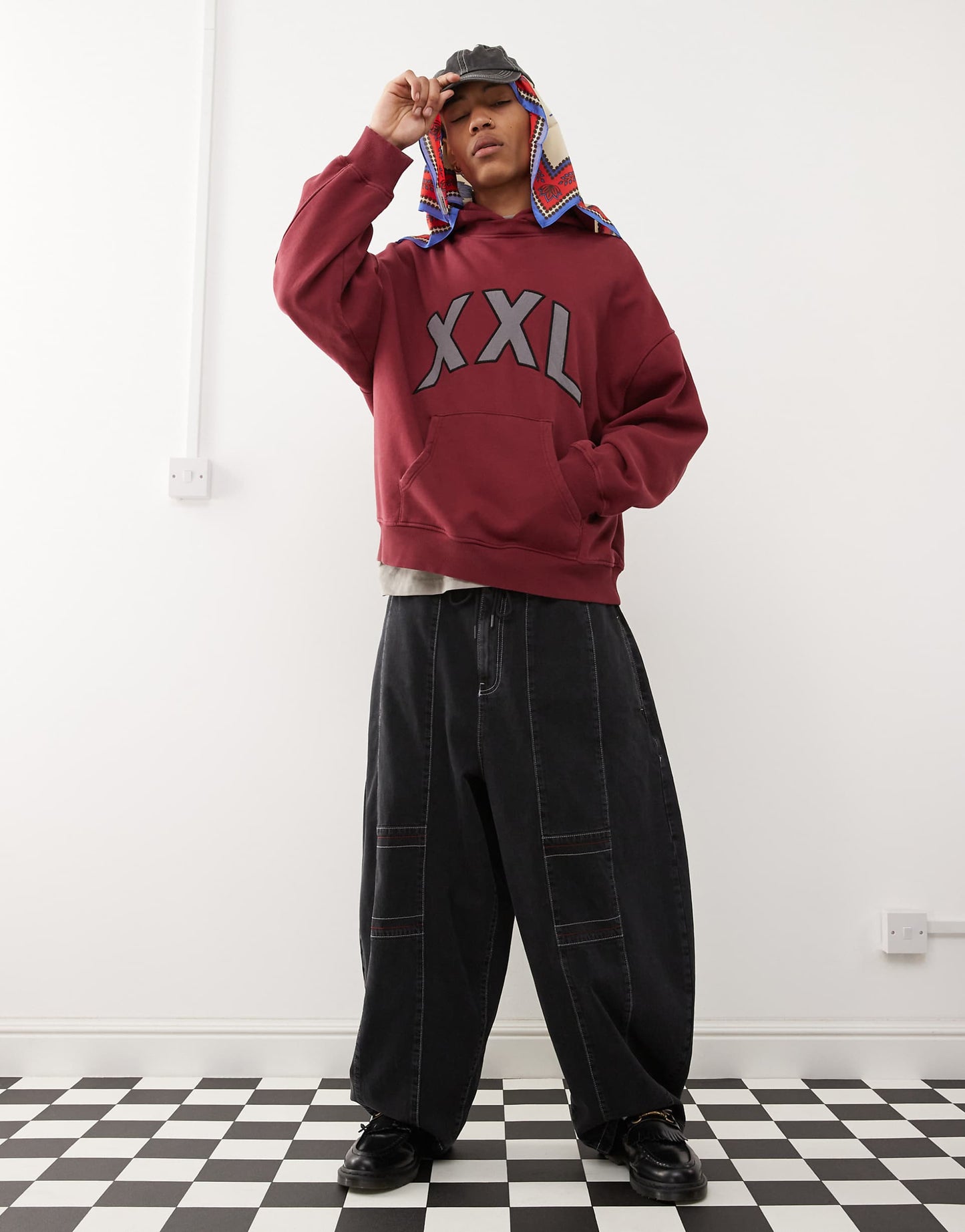 Oversized Embroidered Xxl Hoodie