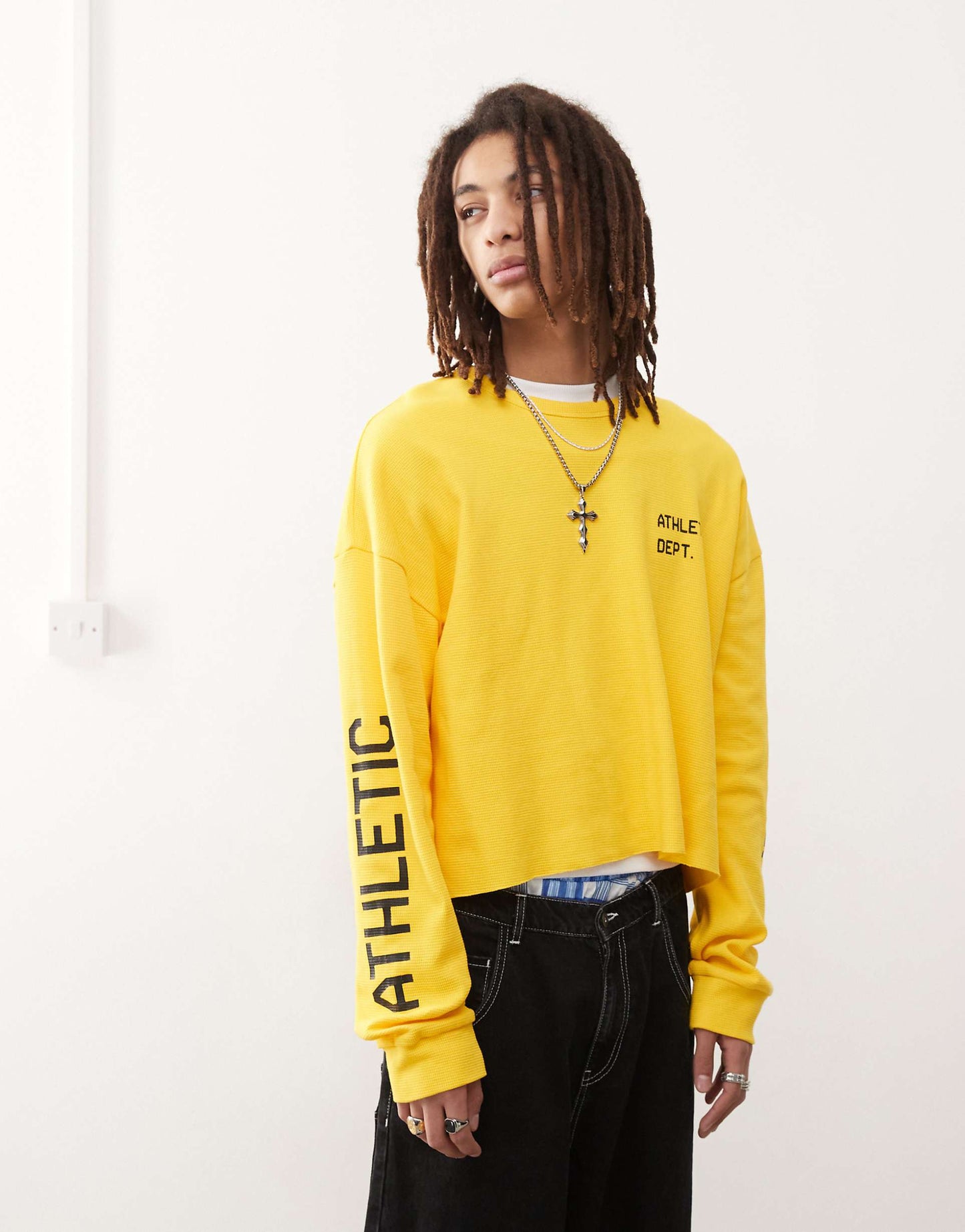 Boxy Long Sleeve Atheltic Football T-Shirt