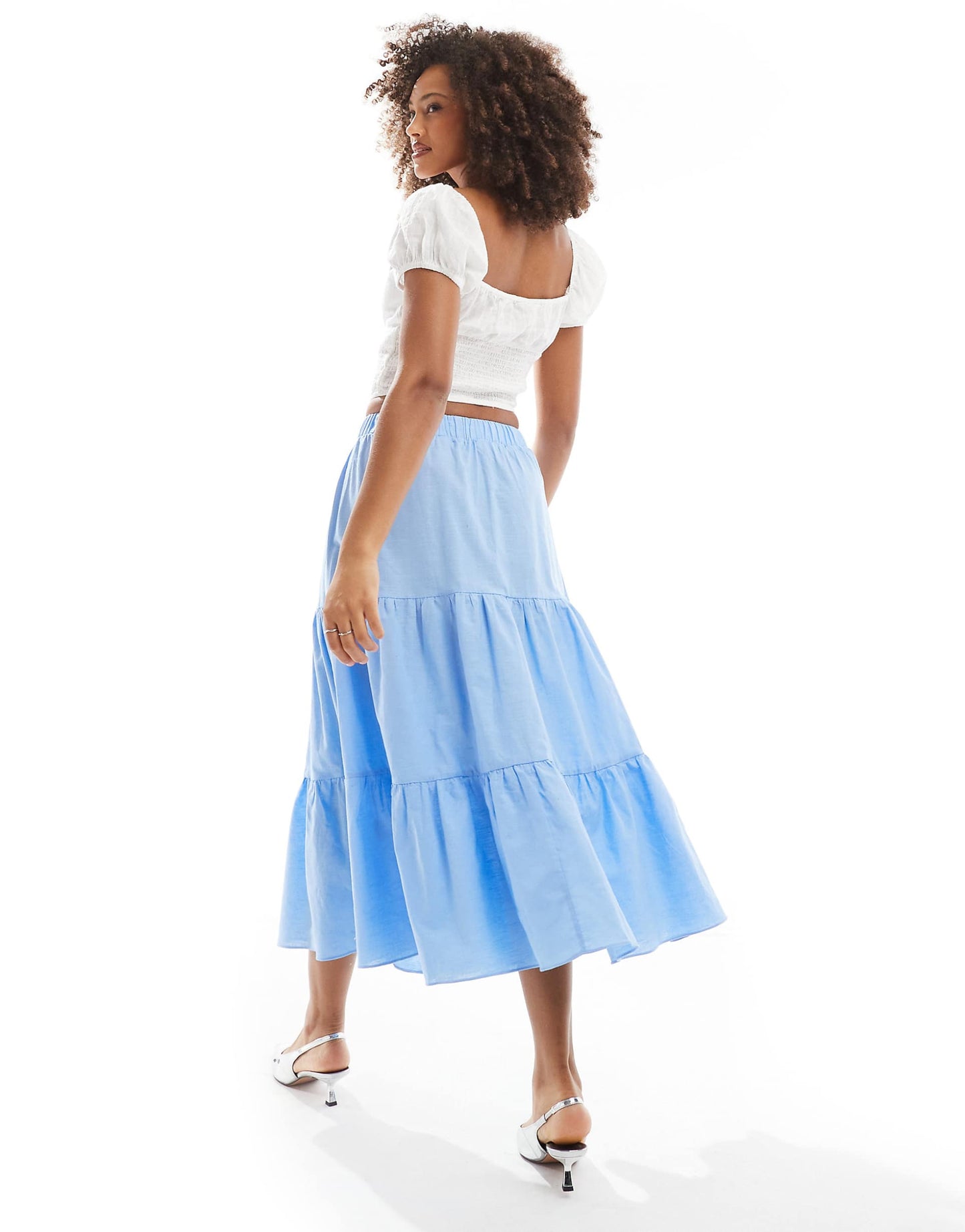 Tiered Midi-Skirt