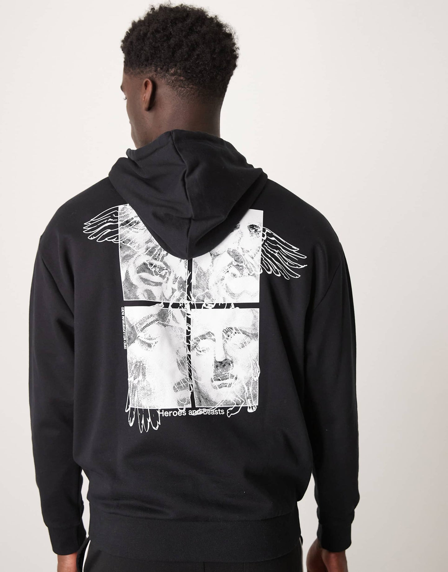 Oversized Hoodie With Photographic Back Print
