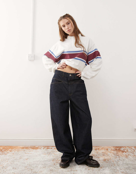 Baggy Seam Detail Jeans