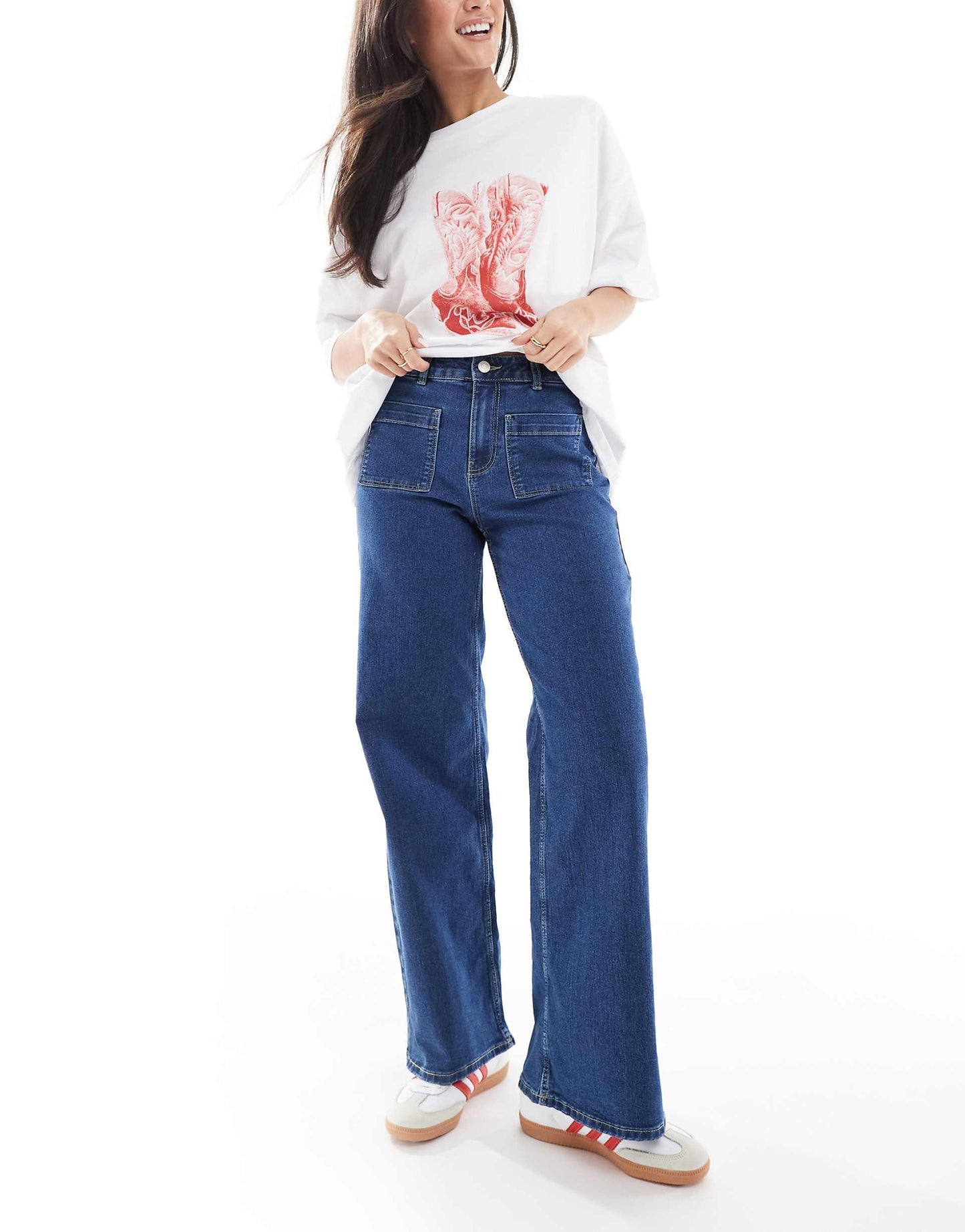 Kayla High Waisted Wide Leg Jeans