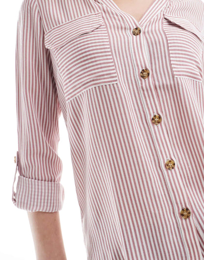 Button Down Shirt With Pocket Detail