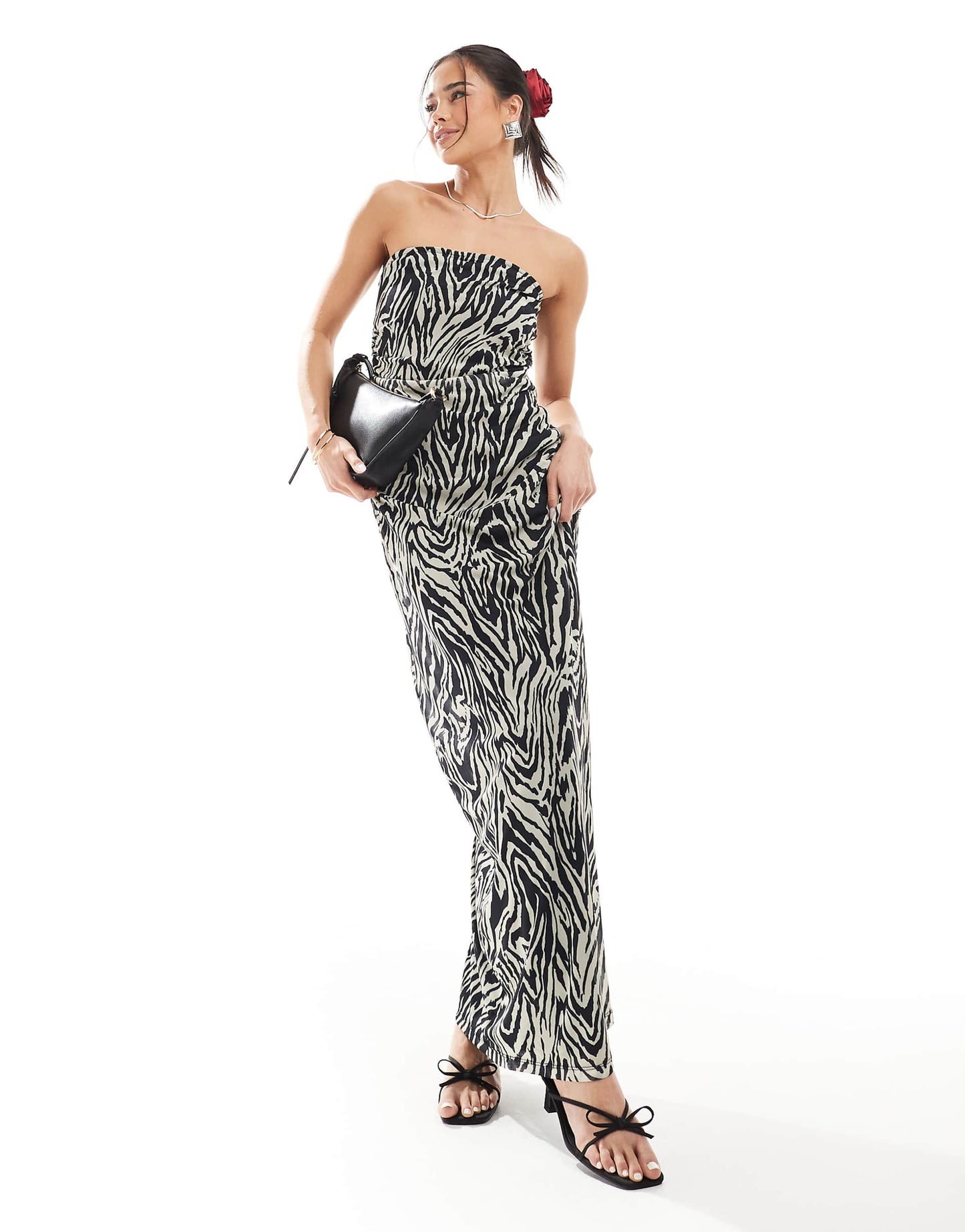 Mesh Bandeau Maxi Dress