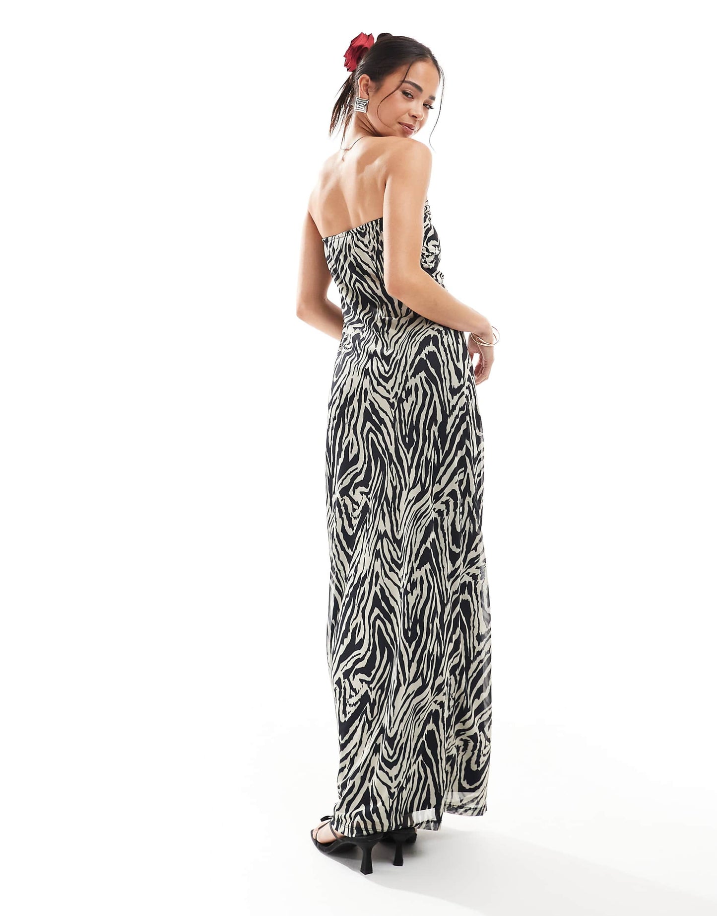 Mesh Bandeau Maxi Dress
