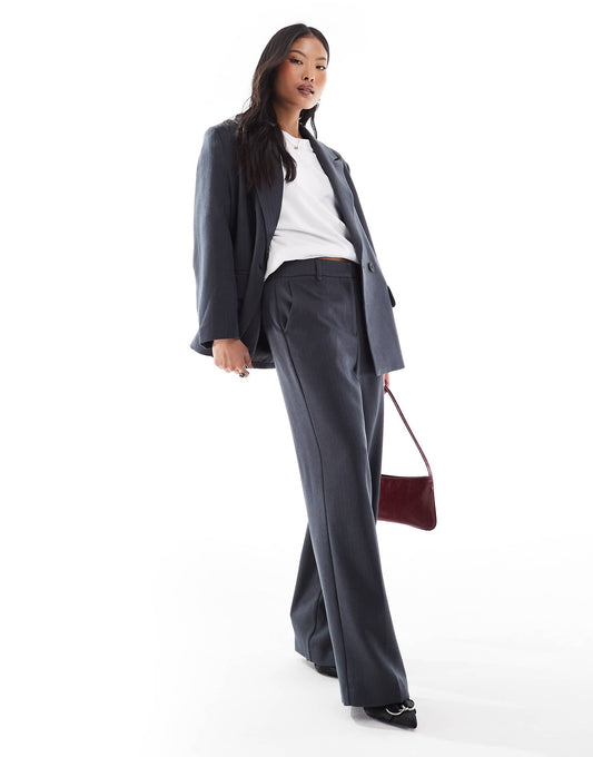 Petite Tailored Herringbone Wide Leg Co-Ord Trousers