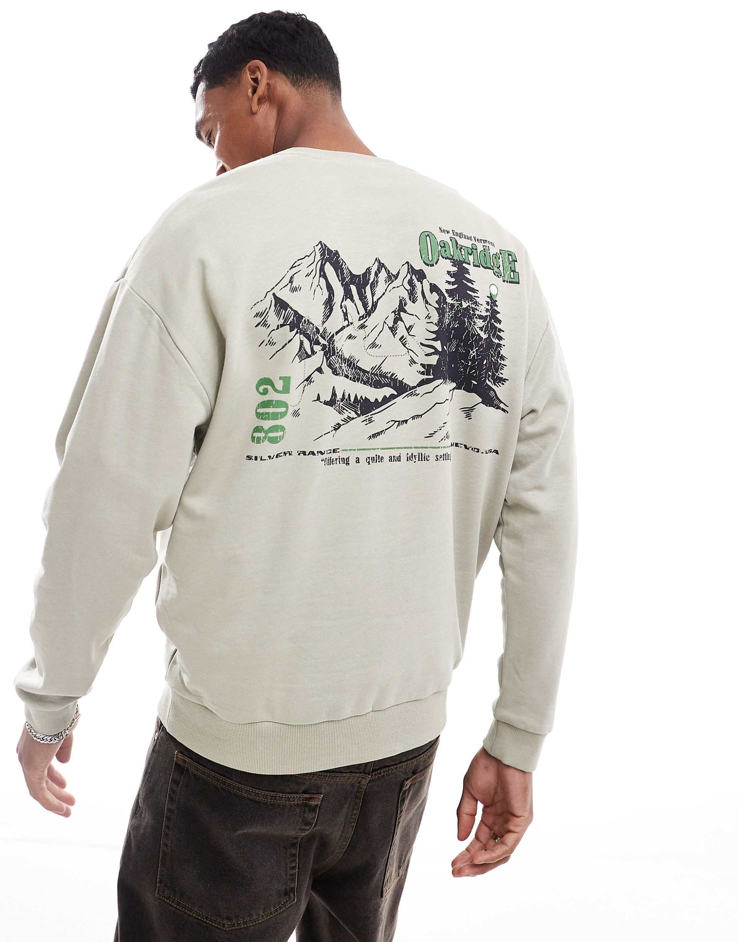 Oversized Sweatshirt With Back Print