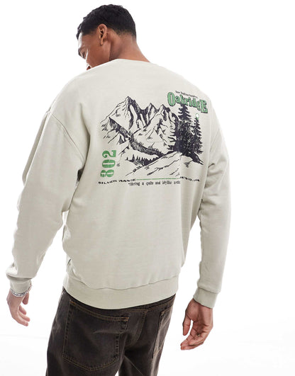 Oversized Sweatshirt With Back Print