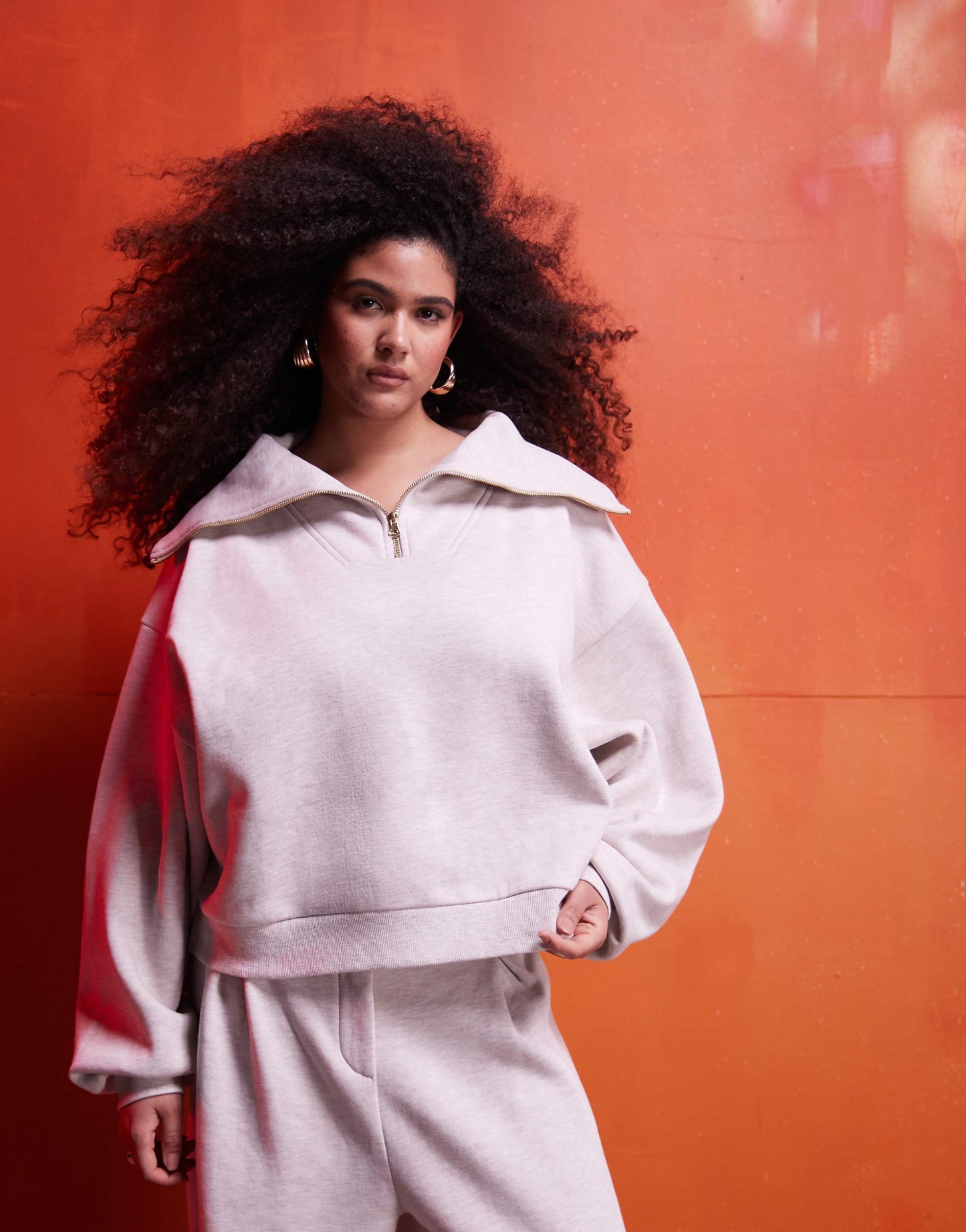 Curve Co-Ord Heavyweight Half Zip Sweat