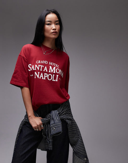 Graphic Santa Mona Napoli Oversized Tee