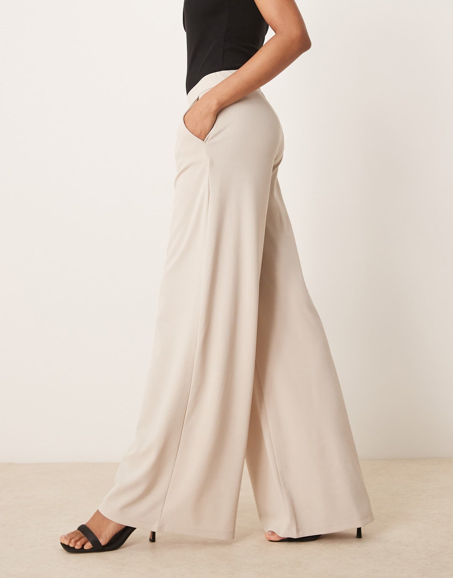 Tall High Wasted Wide Leg Trouser