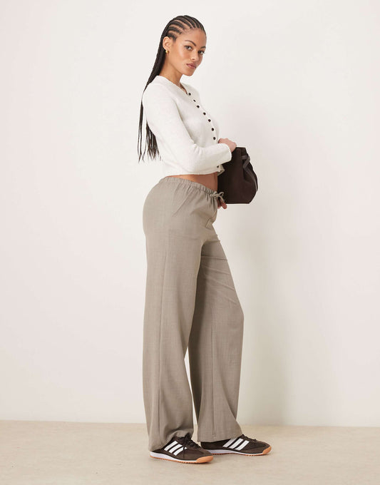 Tall Wide Leg Tie Front Trousers