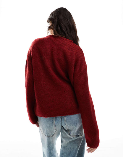 Knitted V Neck Jumper