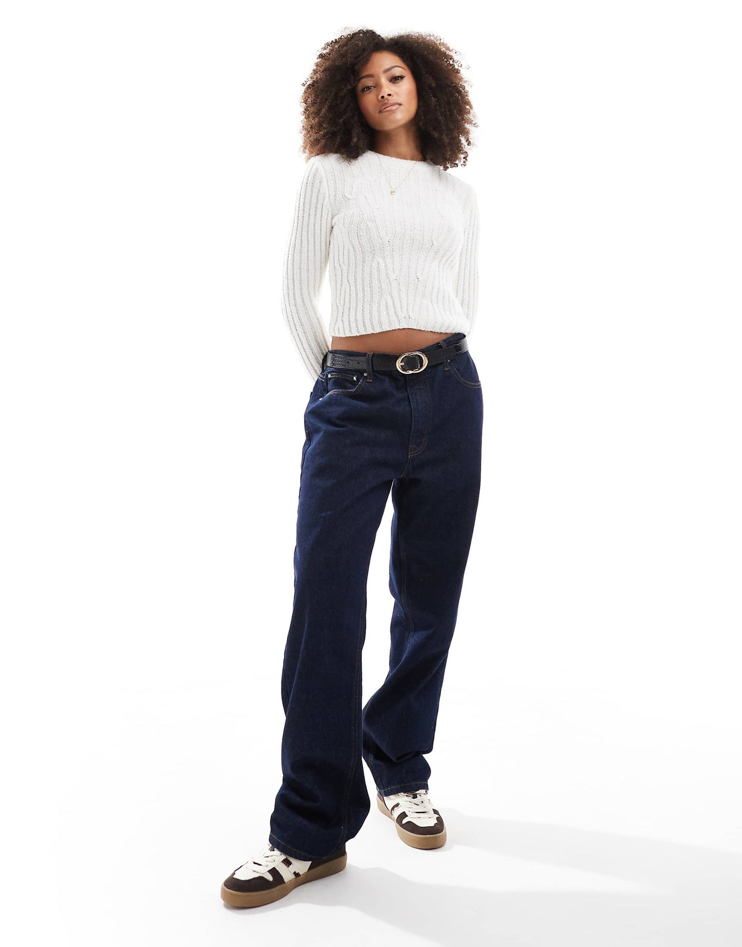Knitted High Neck Long Sleeve Jumper